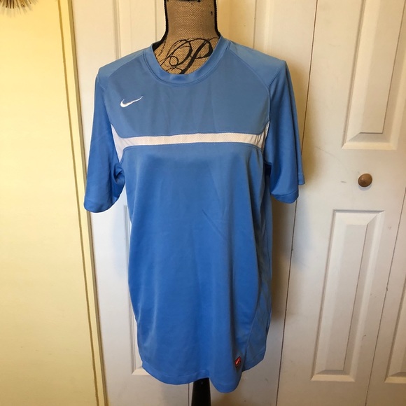 Nike dri-fit light blue soccer jersey #13 - Picture 1 of 6
